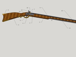 4 1 musket ölçek hobi silah loader namlu eski 3d print model - Mito3D