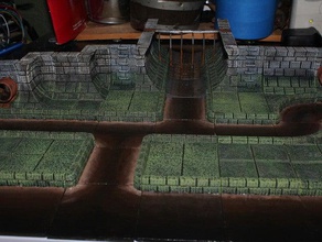 openforge sewer deep sluice toy & game accessories dnd tiles dungeon miniatures pathfinder rpg tabletop terrain 3d print model - Mito3D