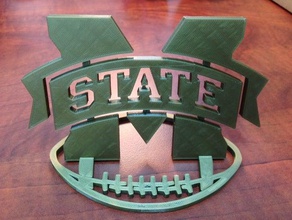 mississippi state logotipo de fútbol pie deporte y al aire libre 3d print model - Mito3D