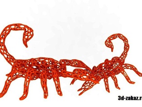 battaglia scorpioni stile di voronoi matematica arte 3d print model - Mito3D