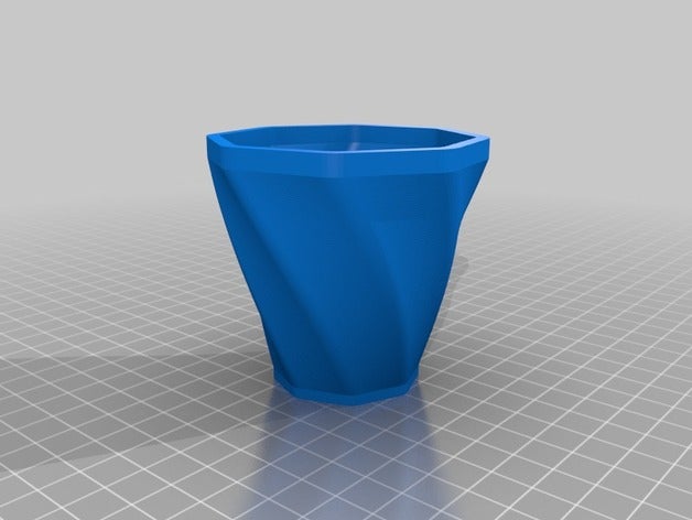 octagon Papierkorb Container kundengebundene 3D print model - Mito3D