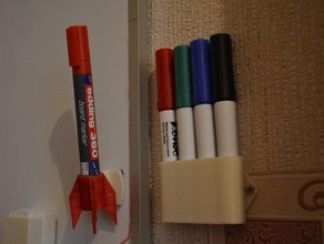 whiteboard-marker Wandmontage office marker marker-Halter die 3d print model - Mito3D