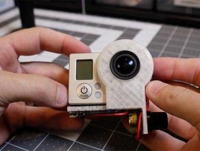 gopro ring light holder diffuser camera adafruit trinket neopixel 3d print model - Mito3D