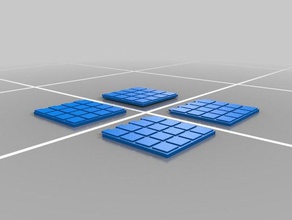 simple mini chess board set fun 3d print model - Mito3D