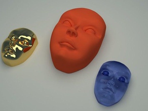 face à la table sculptures visage le de mars humain idéal 3d print model - Mito3D