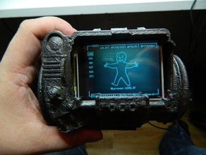 pipboy 3000 diy adafruit pitft genial cool cosplay fallout 3 instructables pipboy3000 Projekt touchscreen 3d print model - Mito3D
