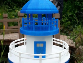hexagonal base lighthouse model remix buildings & structures 3d print model - Mito3D