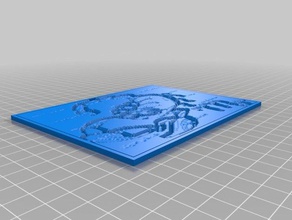 mon personnalisés lithopane escorpio 2d art personnalisé 3d print model - Mito3D