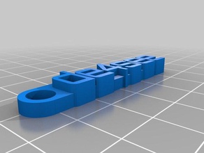 my customized message keychain de4see organization 3d print model - Mito3D