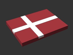 Dänemark-Flagge Dekor Dänemark flag 3d print model - Mito3D