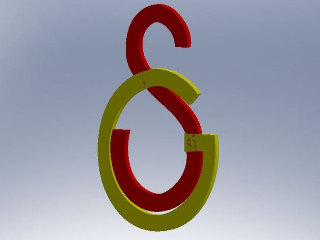 galatasaray logo gs 3D print model - Mito3D
