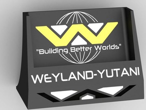 weyland-yutani inspired stand sony xperia z1 should work z2 3 3+ 5 mobile phone alien dock predator weyland yutani 3d print model - Mito3D