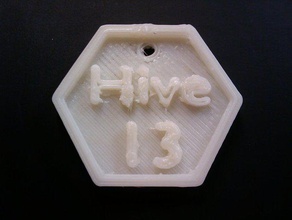 hive13 moneta altri esagono portachiavi 3d print model - Mito3D