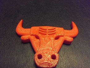chicago bulls logo Bullen chicagobulls 3d print model - Mito3D