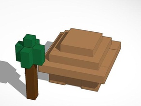 minecraft cabin 3d printing blocks building 3d print model - Mito3D