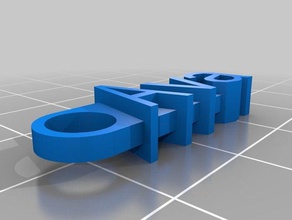 ava message keychain organization customized 3d print model - Mito3D