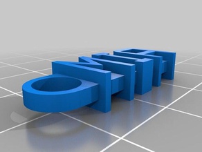 mia message keychain organization customized 3d print model - Mito3D