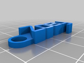 mia message keychain1 organization customized 3d print model - Mito3D