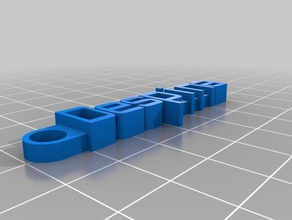 3my özel mesaj Anahtarlık organizasyon özelleştirilmiş 3d print model - Mito3D