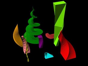 abstract art maker sculptures customizer fun linear extrude sculpture 3d print model - Mito3D