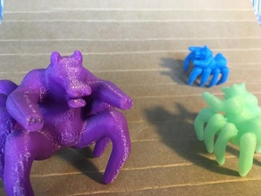 spider-bull toys & games animal bull creature monster pet small spider toy unique 3d print model - Mito3D