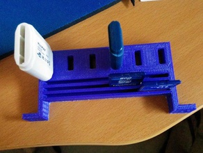 usb sd card holder organization pendrive 3d print model - Mito3D
