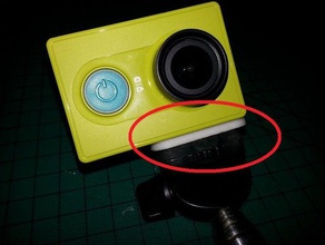 xiami eylem kamera yer spacer adaptörü yi selfie sopa 3d print model - Mito3D