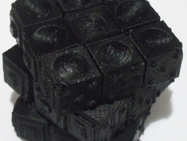 rubiks cube ciega totalmente imprimible otros openscad de juguete destacados puzzle cubo rubik 3D print model - Mito3D