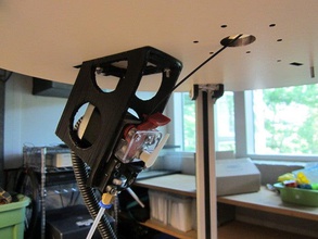 rostock max ezstruder top plate mount spool holder 3d printer parts filament 3d print model - Mito3D
