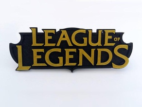lega leggenda - lol logo remixato video giochi leggende il 3d print model - Mito3D