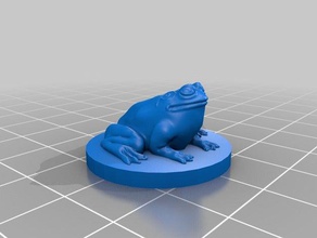 la grenouille animaux bullfrog donjons dragons figurine 3d print model - Mito3D