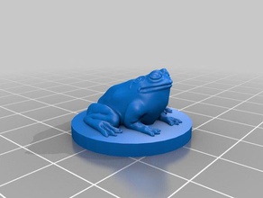 kurbağa hayvanlar bullfrog dungeons dragons heykelcik 3d print model - Mito3D