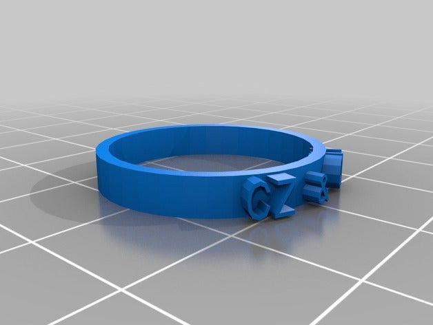 cz&cn ring Kunst kundengebundene 3D print model - Mito3D