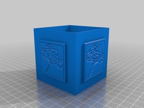 ginkgo cube décor personnalisé 3d print model - Mito3D