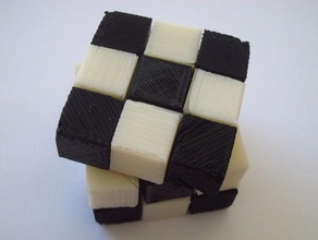 rubiks cube fully printable other 3d printer puzzle toy checkered rubik 3d print model - Mito3D