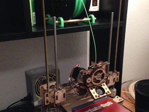 evrensel biriktirme coaster 3d yazıcı aksesuarları ayarlanabilir filamentchallenge filaman filament tutucu rehberi makara monte edin rulo standı geniş 3d print model - Mito3D