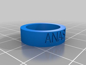 annie anel 2 anéis personalizado 3d print model - Mito3D
