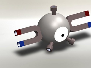 magnetilo magnemite papier de support d'agrafe bureau le titulaire en forme trombone pokemon 3d print model - Mito3D