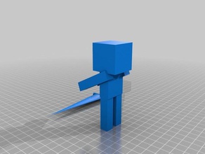 minecraft figurine compatible épée correctif L'impression 3d 3d print model - Mito3D