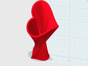 kalp vazo sanat serin kaç sevimli aşk kırmızı valentine 3d print model - Mito3D