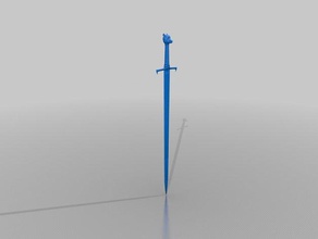 longclaw bastard sword props cosplay dungeons dragons game thrones 3d print model - Mito3D