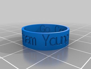byu ring 3 rings customized 3d print model - Mito3D