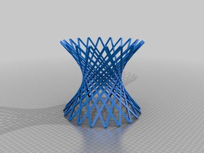 customizable hyperboloid lattice math art customizer 3d print model - Mito3D