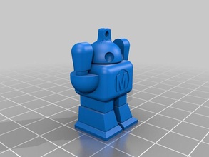 machen Roboter keychainnecklace ring Schmuck Charme lostpla makerfaire 3d print model - Mito3D
