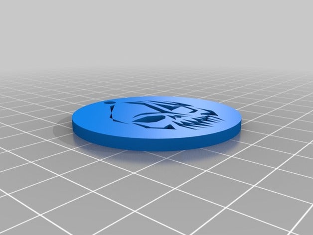 skull keyring keychains keychain medallion 3D print model - Mito3D