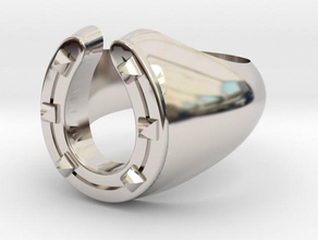 anneau de fer à cheval size8 bijoux accessoires la mode l'anneau vintage 3d print model - Mito3D
