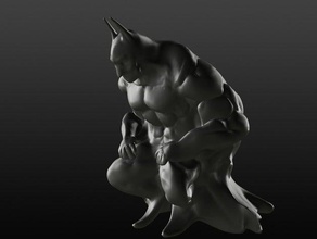 batman's waiting people batman sculpture superhero 3d print model - Mito3D