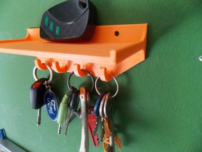 détenteur de la clé l'étagère l'organisation keyhanger porte clef cintre étagère des étagères 3d print model - Mito3D