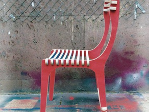fabchair diy chair cnc fablab fablab77 furniture plywood 3d print model - Mito3D