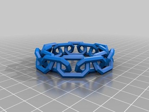 round chain 14 links customized 3d print model - Mito3D